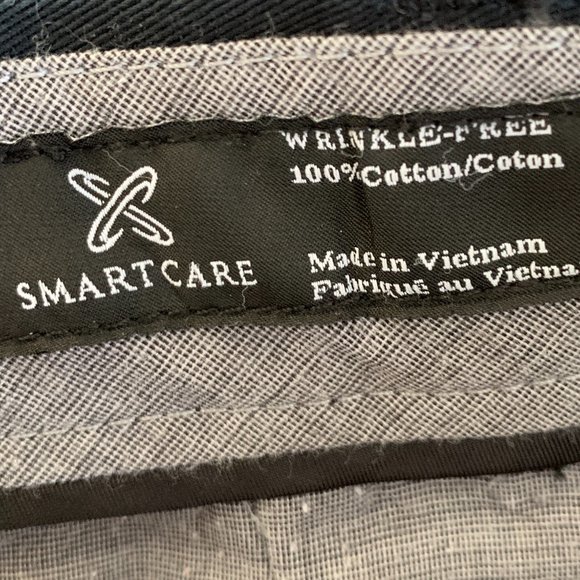 NORDSTROM PANTS NAVY 38X30  SmartCare Wrinkle Free Cotton Straight Fit - Picture 8 of 11